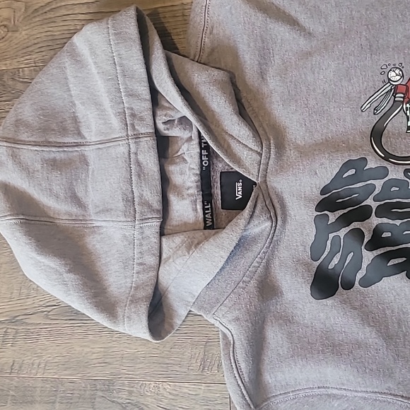 Van's Off The Wall "Stop Drop and Roll" Boys Large Hooded Sweater - Picture 3 of 5